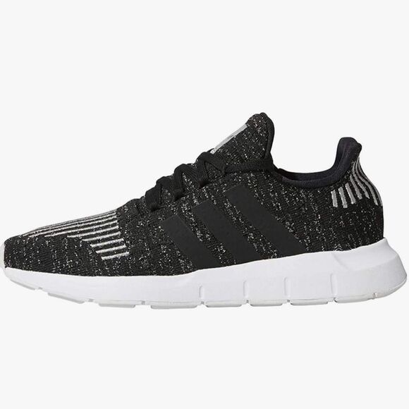 Adidas Women's Swift Run Sneaker | Black/Silver Metallic | size 8.5 - Picture 1 of 10